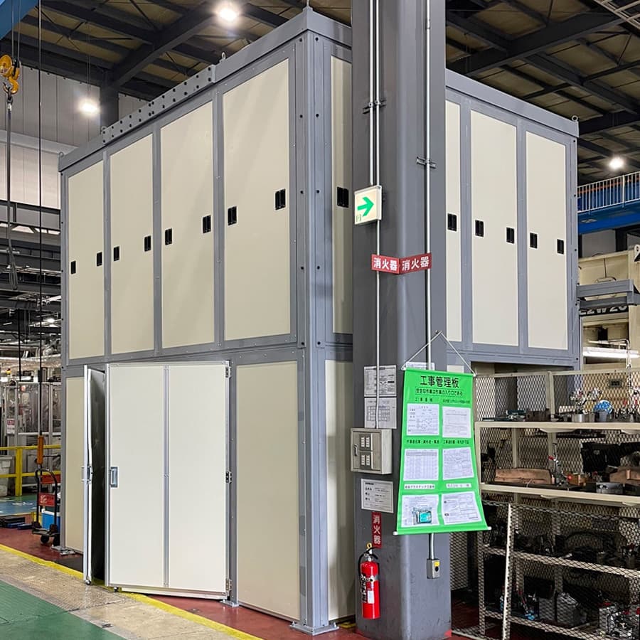 防音ブース用フレーム事例（プレス機）